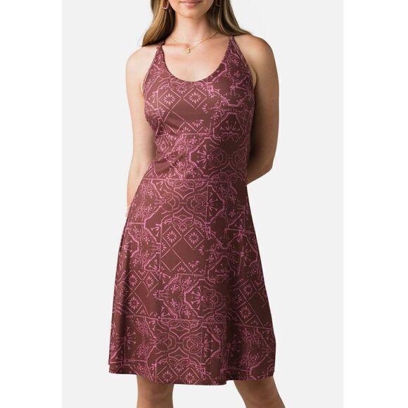 PrAna Women’s Opal Dress in Vino Tiles Size XS - Picture 1 of 12